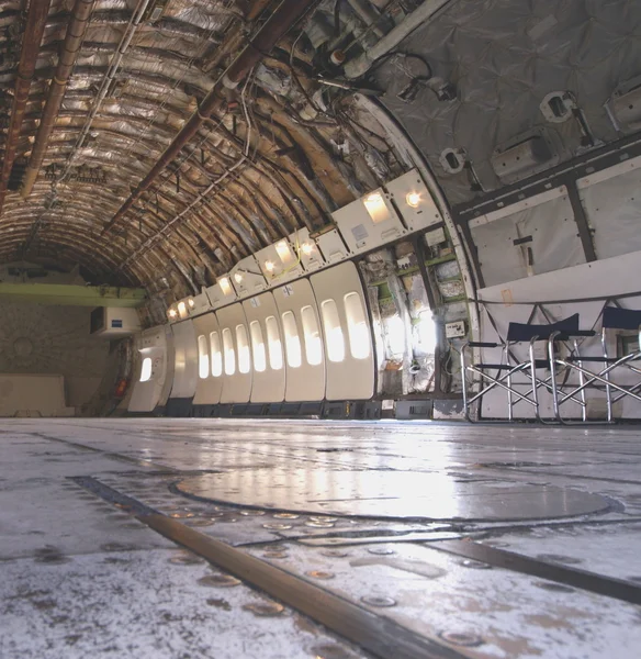 Cargo area of a big airplane — Stock Photo, Image