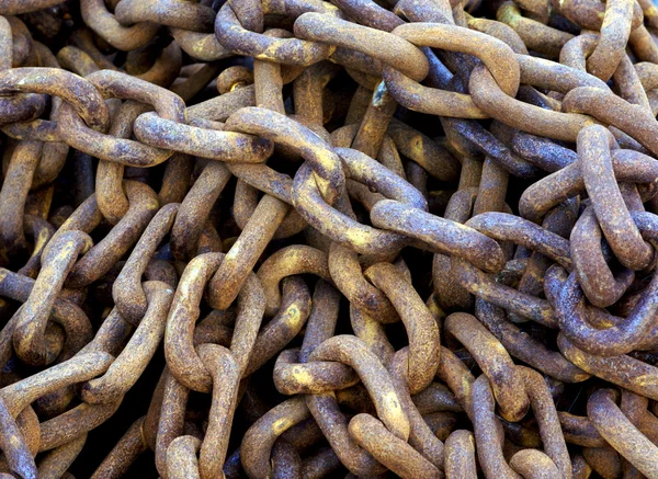 Background from rusty metal chains — Stock Photo, Image