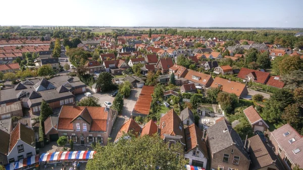 Liten by på den holländska countrysite — Stockfoto