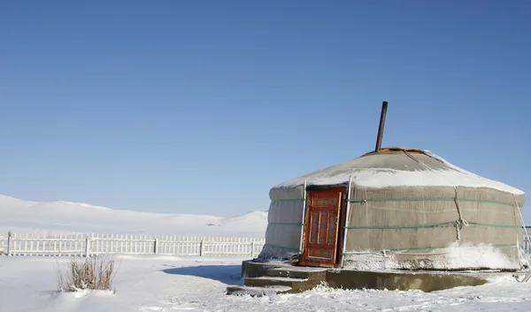 Iurte na Mongólia — Fotografia de Stock