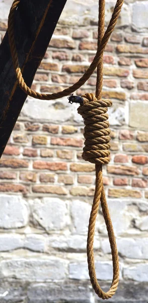 死刑を絞首台にロープ — ストック写真