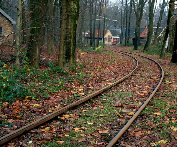 Železnice v krajině — Stock fotografie