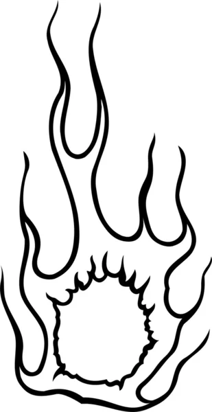 火的效果的插图 — 图库矢量图片