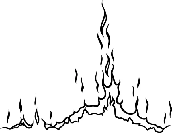 Ilustración del efecto de fuego — Vector de stock