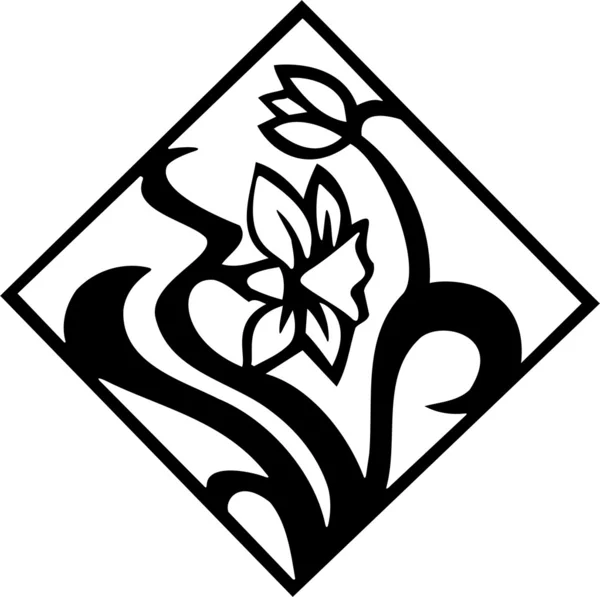 Vektör dekoratif çiçek tasarım — Stok Vektör