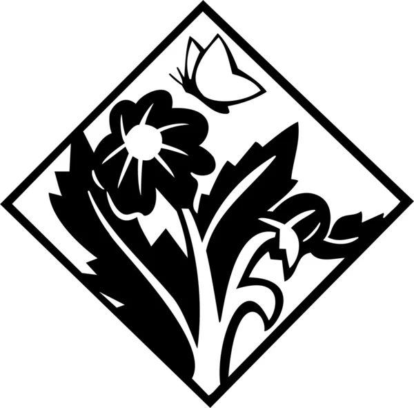 Векторний декоративний квітковий дизайн — стоковий вектор