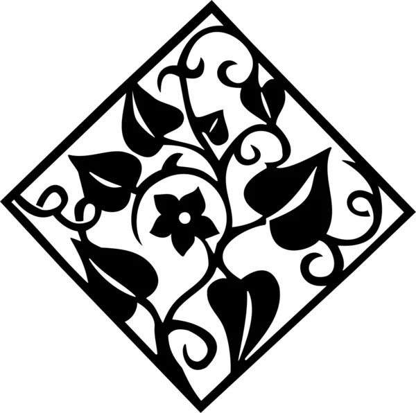Векторное декоративное цветочное оформление — стоковый вектор