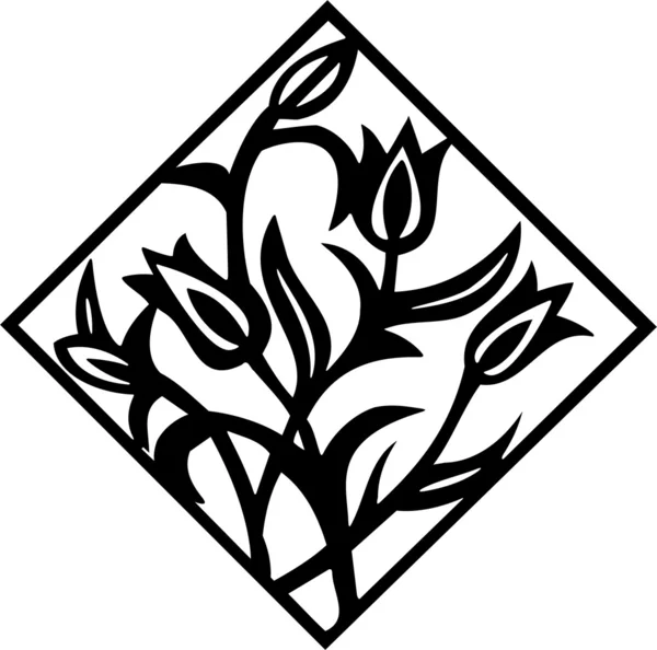 Diseño floral decorativo vectorial — Archivo Imágenes Vectoriales