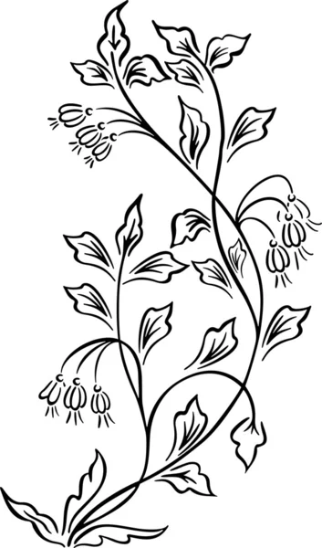 Ilustración vectorial del diseño floral — Archivo Imágenes Vectoriales