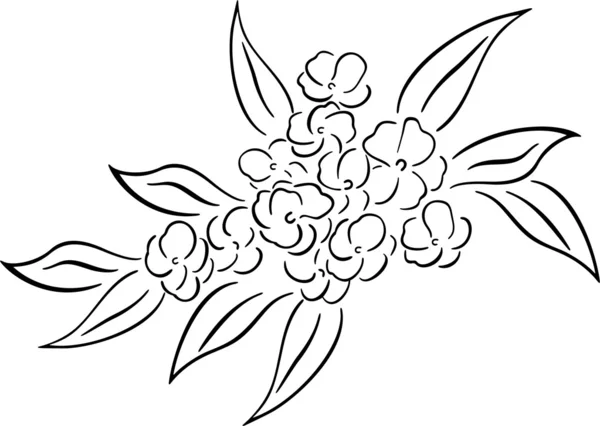 Векторная иллюстрация цветочного дизайна — стоковый вектор