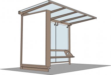 Contemporary bus stop billboard blank clipart