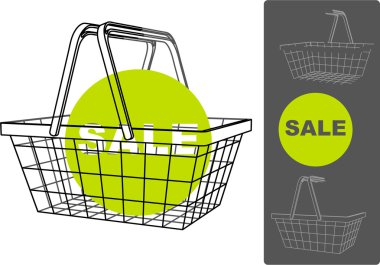 Supermarket basket clipart