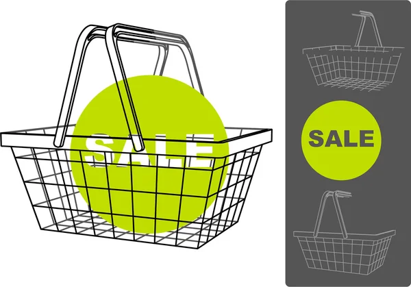 Supermarket basket — Stock Vector