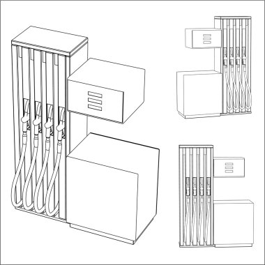 Filling station clipart