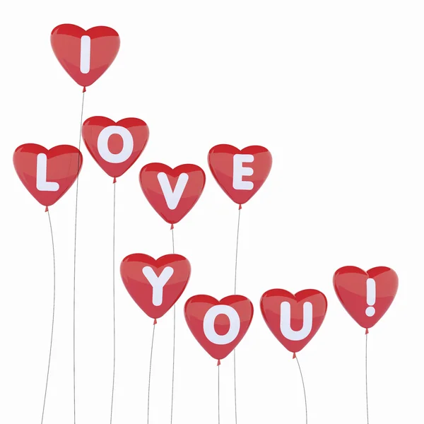 Ballonnen en liefde — Stockfoto