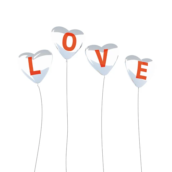 Balony i miłość — Zdjęcie stockowe