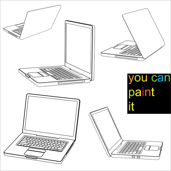 Illustration des Laptop-Vektors — Stockvektor