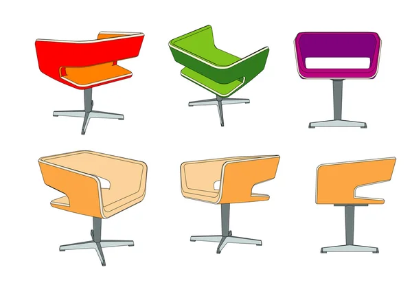 Вектор кольорові крісло — стоковий вектор