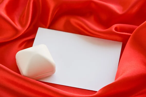 Caixa de jóias branca — Fotografia de Stock