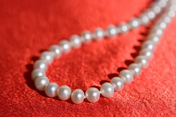 真珠のネックレス、小さい dof ストック写真