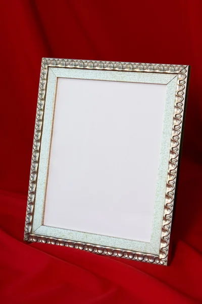 Metalic frame on red — Stock Photo, Image