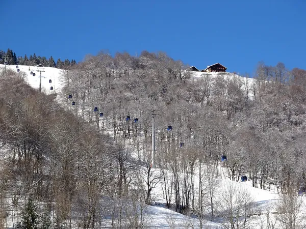 Skiën lift — Stockfoto