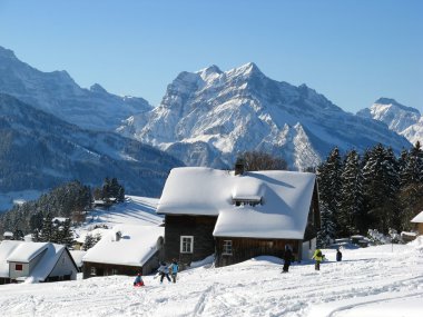 Winter in Alps clipart