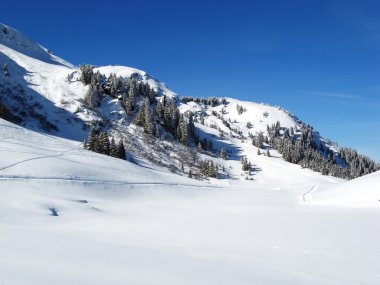 Winter in the alps clipart