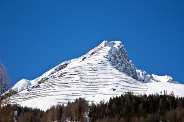 Winter in the alps clipart