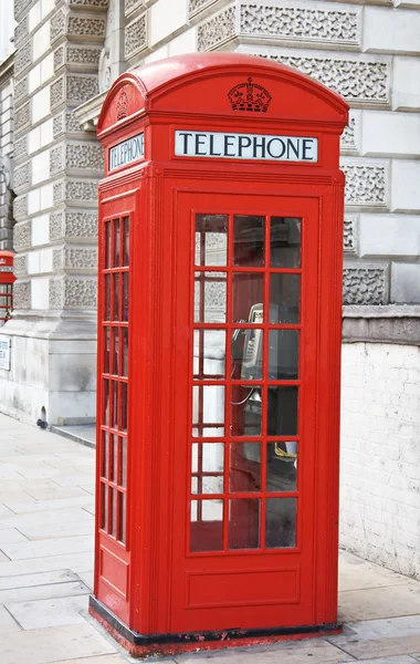 stock image Red telephone booth in London