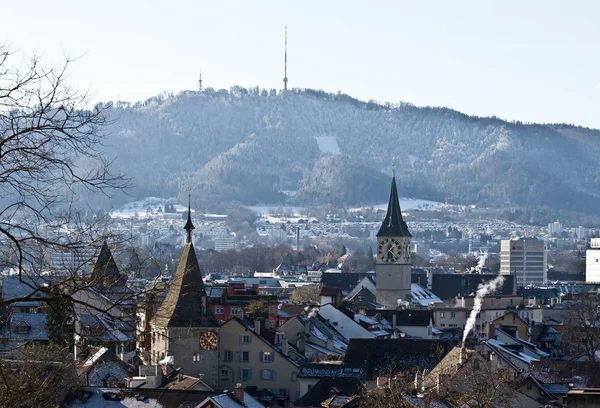 Zürich på vintern — Stockfoto