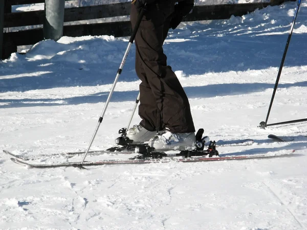 Fragmentos de equipamento de esqui — Fotografia de Stock