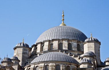 Domes of New mosque in Istanbul clipart