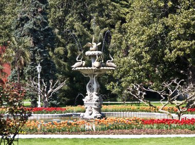 Fountain in the Dolmabahce palace clipart