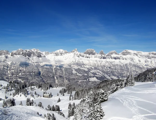İsviçre Alplerinde kış — Stok fotoğraf