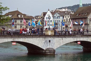 Swiss National Day parade clipart