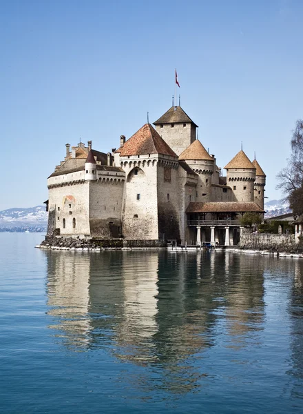 Castelo de Chillon, lago de Genebra, Suíça — Fotografia de Stock