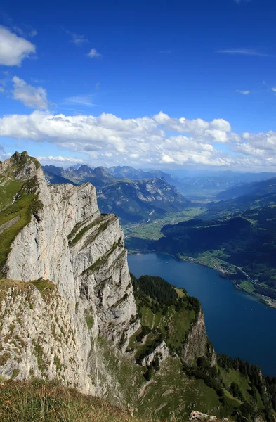 Wallensee view from the top — Zdjęcie stockowe