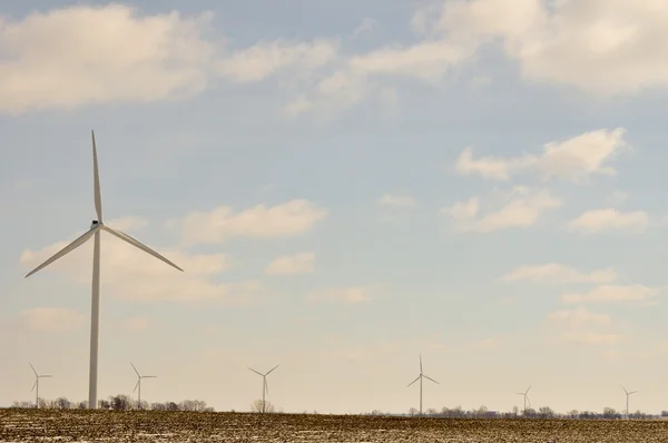 印第安纳州风电机组-背景 — 图库照片