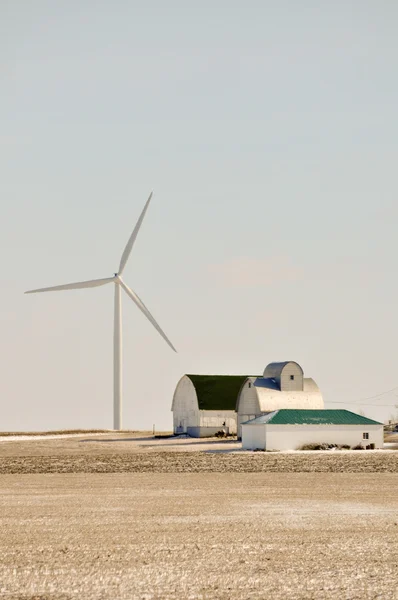 Granja familiar de turbinas eólicas Indiana — Foto de Stock