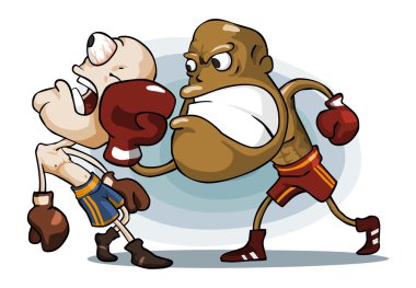 Boxing on Ring. clipart