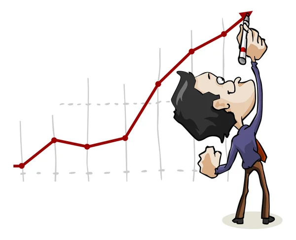 Lining success. Cartoon Series — Stock Vector