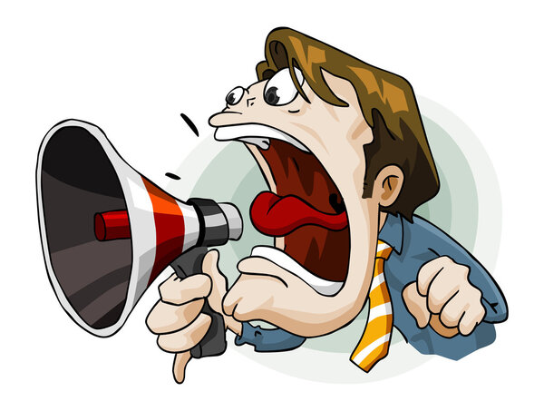 человек с мегафоном