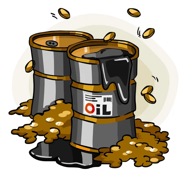 Crise do Petróleo. Série dos desenhos animados — Vetor de Stock