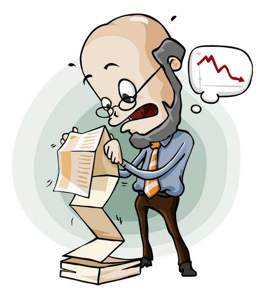 Panic on Sale Report. Cartoon Series — Stock Vector