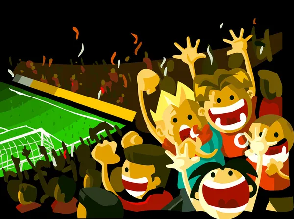 Mecz piłki nożnej nocy Ilustracja Stockowa