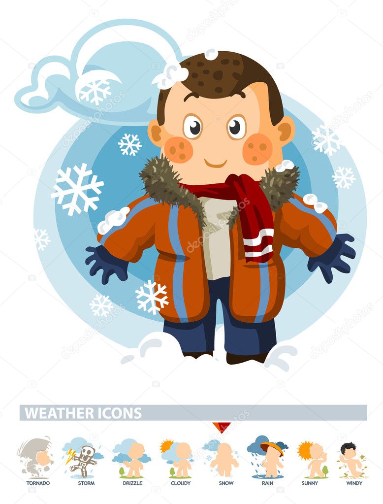 Cold weather cartoon Vector Art Stock Images | Depositphotos
