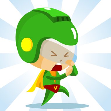 Kid play Superhero clipart