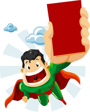 Superhero with Ads clipart