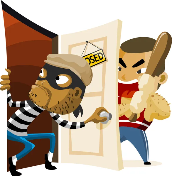 Activité de voleur criminel . — Image vectorielle